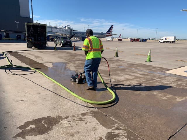 Cleaning Staff in Airport