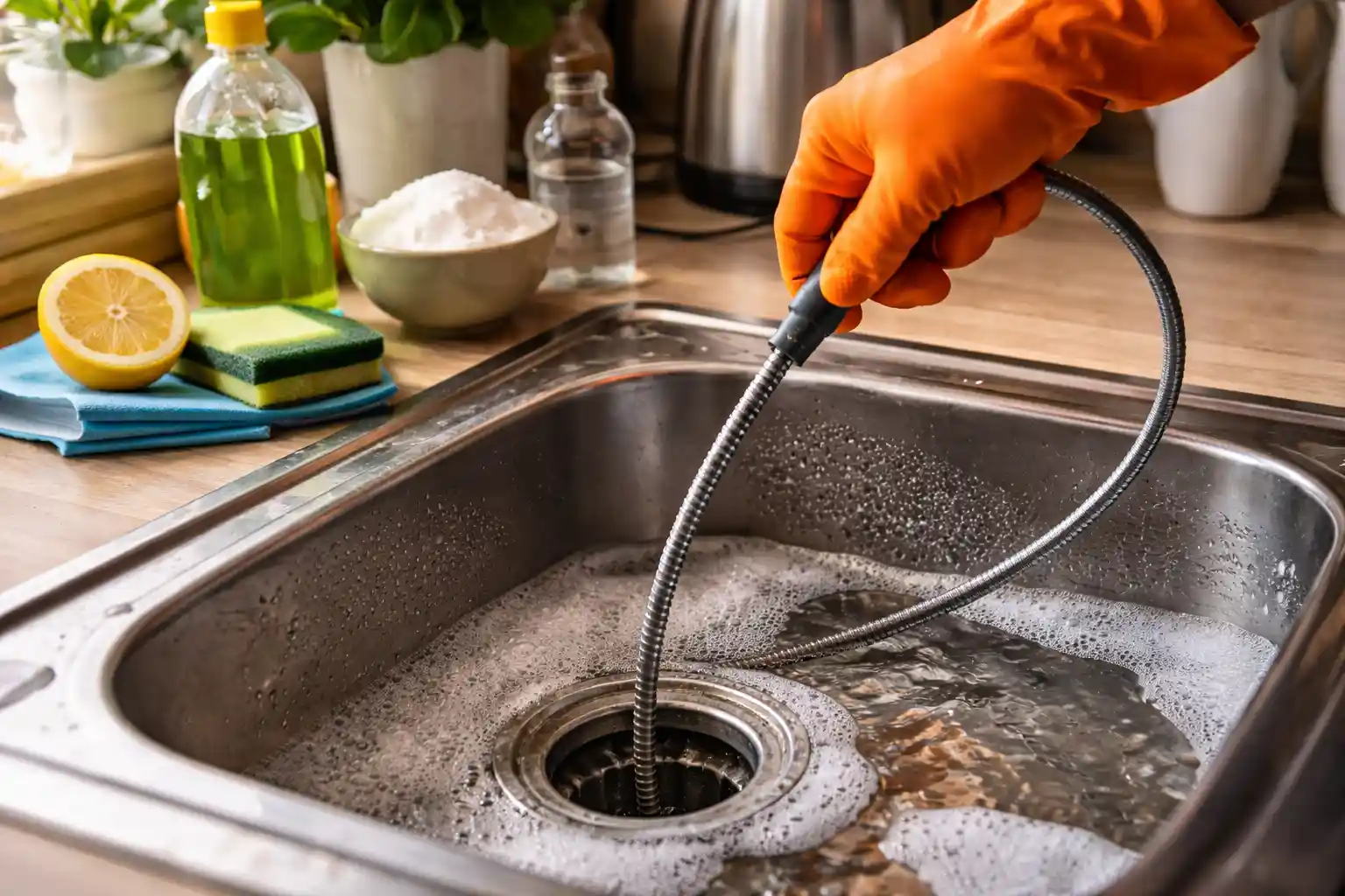 Kitchen Sink Cleaning